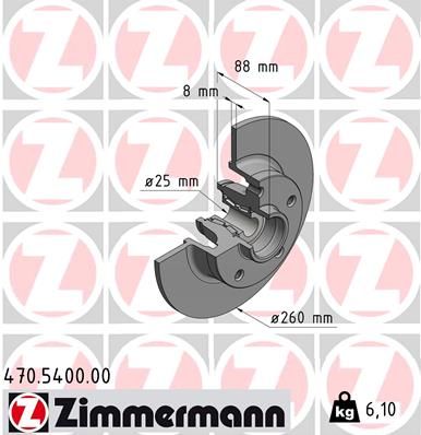 470540000 ZIMMERMANN Тормозной диск