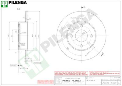 5039 PILENGA Тормозной диск