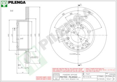 5041 PILENGA Тормозной диск