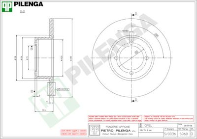 5060 PILENGA Тормозной диск