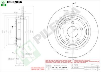 5076 PILENGA Тормозной диск