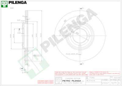 5079 PILENGA Тормозной диск