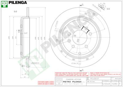 5080 PILENGA Тормозной диск