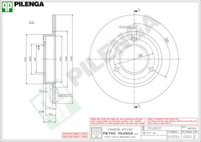 5089 PILENGA Тормозной диск