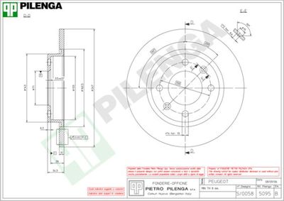 5095 PILENGA Тормозной диск