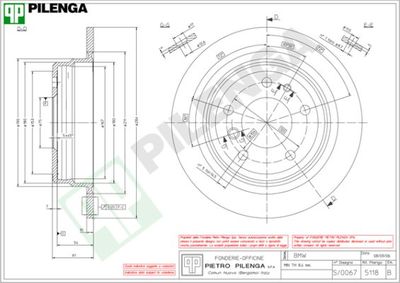 5118 PILENGA Тормозной диск