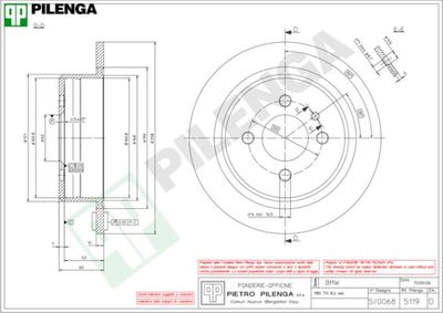 5119 PILENGA Тормозной диск