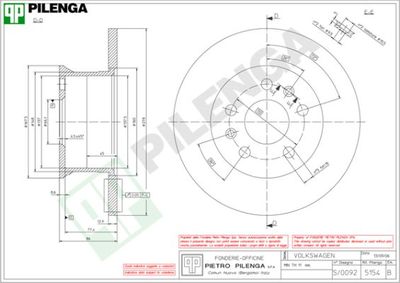 5154 PILENGA Тормозной диск