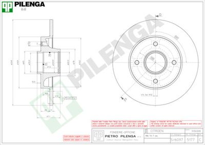 5177 PILENGA Тормозной диск