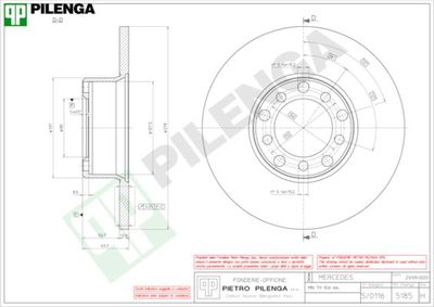 5185 PILENGA Тормозной диск