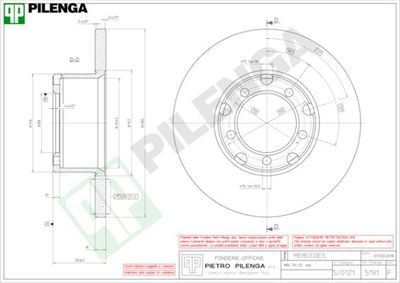 5191 PILENGA Тормозной диск