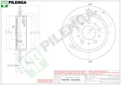 5260 PILENGA Тормозной диск