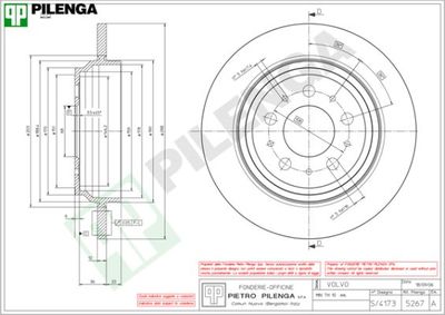 5267 PILENGA Тормозной диск