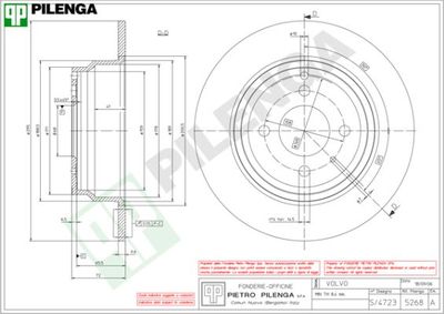 5268 PILENGA Тормозной диск