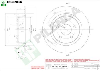 5284 PILENGA Тормозной диск