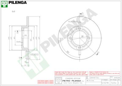 5454 PILENGA Тормозной диск