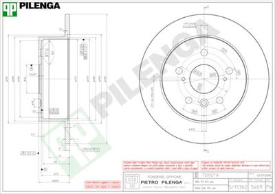 5469 PILENGA Тормозной диск