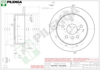 5473 PILENGA Тормозной диск