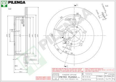 5479 PILENGA Тормозной диск