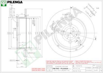 5481 PILENGA Тормозной диск