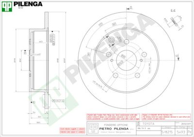 5493 PILENGA Тормозной диск