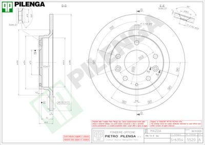 5520 PILENGA Тормозной диск