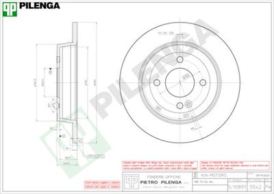 5542 PILENGA Тормозной диск