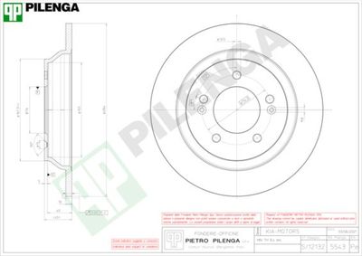 5543 PILENGA Тормозной диск