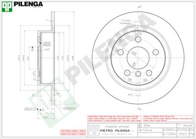 5563 PILENGA Тормозной диск