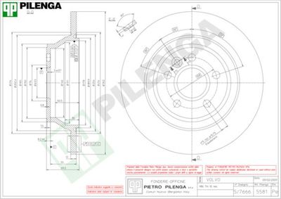 5581 PILENGA Тормозной диск