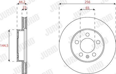 563227JC JURID Тормозной диск