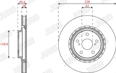 563460JC JURID Тормозной диск