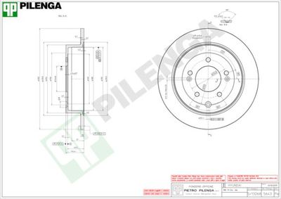 5643 PILENGA Тормозной диск