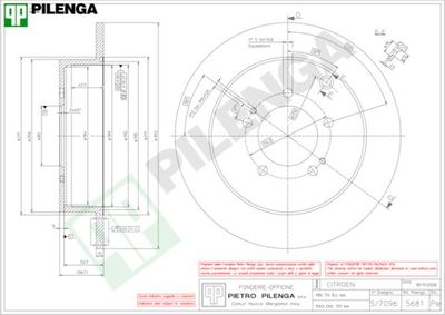 5681 PILENGA Тормозной диск