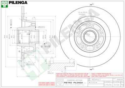 5720 PILENGA Тормозной диск