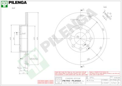 5763 PILENGA Тормозной диск