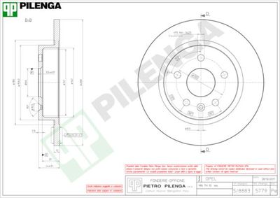 5779 PILENGA Тормозной диск