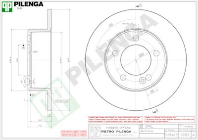 5783 PILENGA Тормозной диск