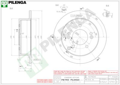 5793 PILENGA Тормозной диск