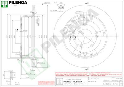 5797 PILENGA Тормозной диск