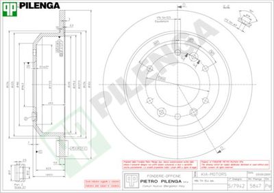 5847 PILENGA Тормозной диск