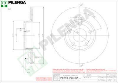 5861 PILENGA Тормозной диск