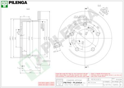 5895 PILENGA Тормозной диск