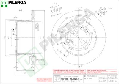 5898 PILENGA Тормозной диск