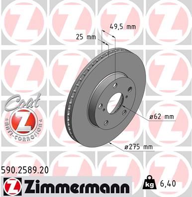 590258920 ZIMMERMANN Тормозной диск