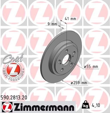 590281320 ZIMMERMANN Тормозной диск