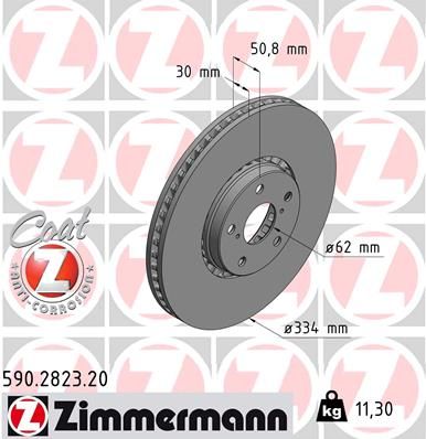 590282320 ZIMMERMANN Тормозной диск