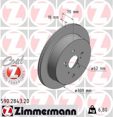 590284320 ZIMMERMANN Тормозной диск