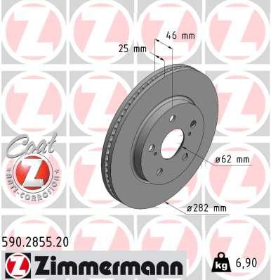 590285520 ZIMMERMANN Тормозной диск