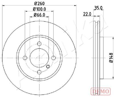 60000158C ASHIKA Тормозной диск